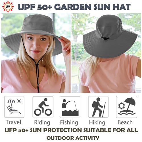 Sombrero solar amplio para mujer, protección UV 50+ miniatura 2