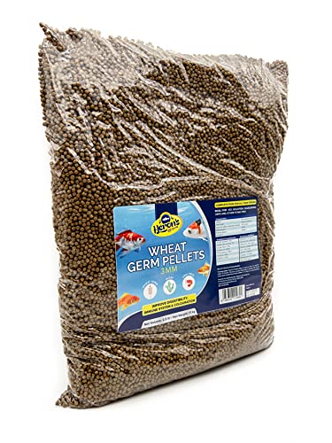 HERONS - Wheatgerm Pellets - 3 mm Pellets for all Goldfish Japanese koi and Pond Fish - OMEGA-3 Fatty Acids Vitamin E and C - Improves Digestion Liver Function - Enhance Colour - 1.1KG