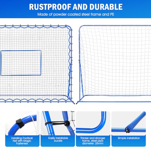 Image of 8x5.9FT Dual-Mode Soccer Goal & Rebounder Net,Premium Durability for Intense Shooting Training,Quick-Switch Angle Soccer Training for Control,Passing Practice,Easy Setup Soccer Gifts for Teen Adult