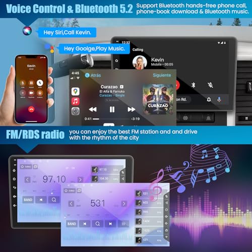 Radio Android 10.2" para Dodge Ram y Jeep Wrangler miniatura 5