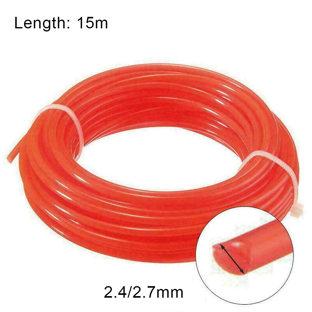 SagaSave Trimmer Wire,Trimmer Nylon Strimmer Durable Nylon Trimmer Lines for Grass Strimmer Electric ?Thickness 2.7mm, Length 15m?