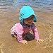 i Play. Toddler Flap Sun Protection Swim Hat, Aqua, 2T-4T