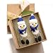 Produktbild Muzhili3 Damen-Ohrringe, niedlicher Schneemann, blauer Schal, Weihnachten, Ton Ohrstecker, Schmuck  Blau