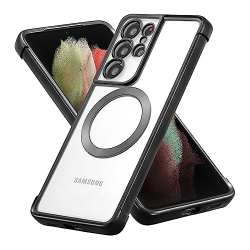 Coque Samsung S21 Ultra transparente MagSafe idéale pour charger en voiture