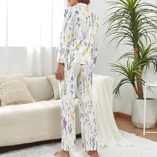 Pyjama pour femme ensemble pyjama mignon vêtement de nuit amples - 3