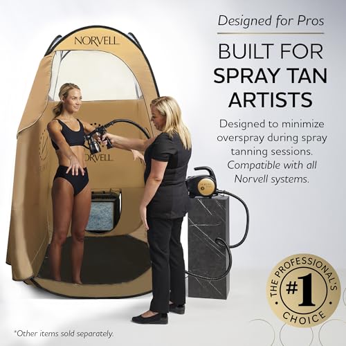 Image of Norvell Spray Tan Overspray Reduction Fan - Works with Norvell Pop-Up Tent or Alone - Black Ventilation System for Sunless Self Tanning, Minimizes Overspray & Maintains Clean Workspace