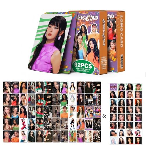 KATSEYE Lomocard & Sticker Set 92PCS (60 Lomocards + 32 Random Stickers) | Aesthetic Photo Card Collection for K-Pop Fans