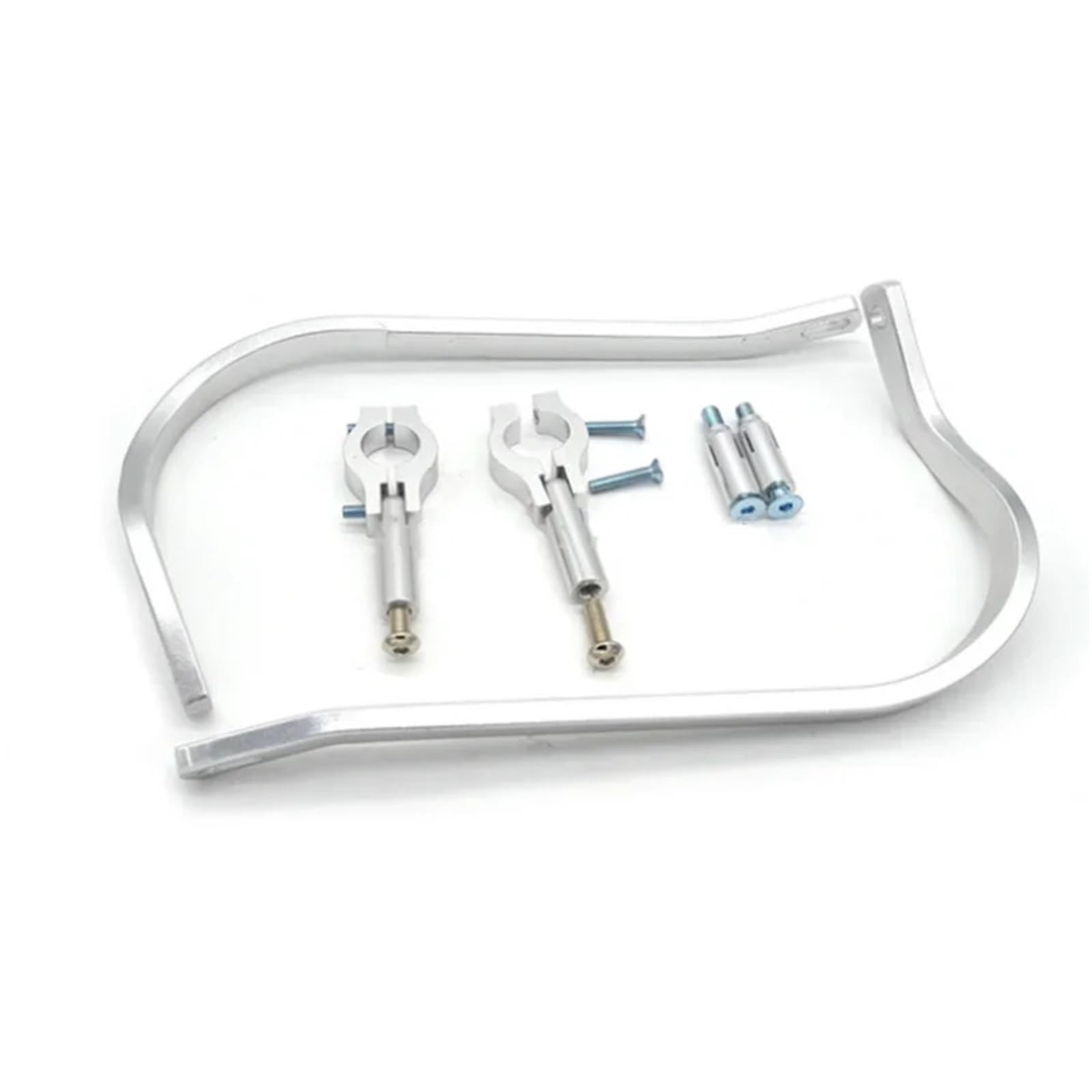 osłona dłoni wiatroszczelna Aluminiowe osłony dłoni motocykla Motocross Dirtbike MX ATV osłony dłoni kierownica do motocykli 22mm Osłona uchwytu motocykla(Silver)