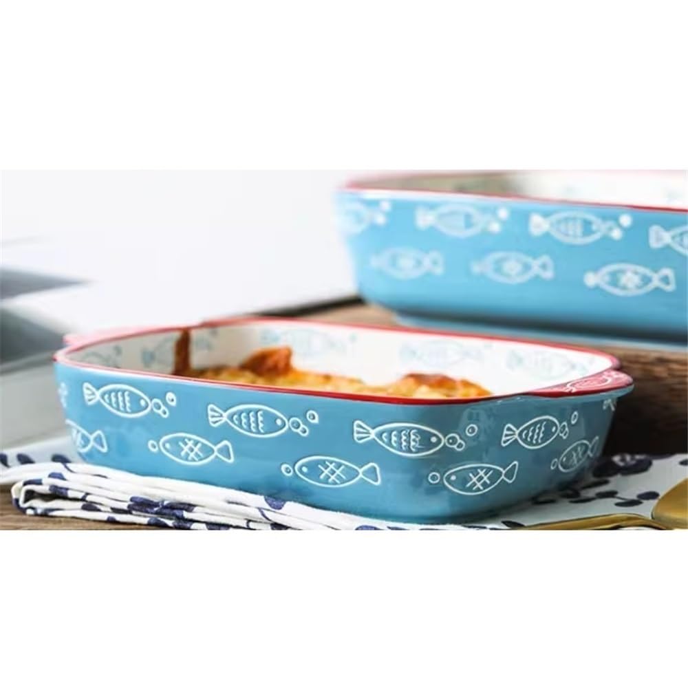Backformen für Lasagne und gegrillte Nudeln, flache Böden und Keramik-Backformen für Küchen, Kuchen, Abendessen und Bankette, ideal für alle Kochbedürfnisse