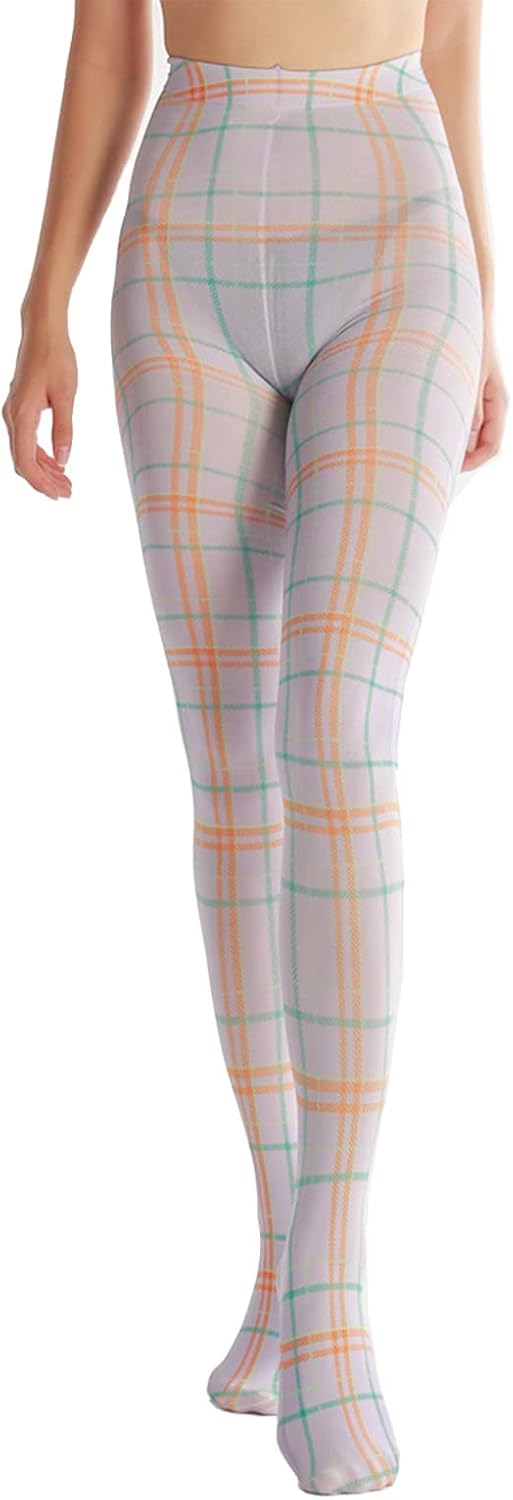 Sahabowi Women Tights, Sheer High Waist Pantyhose, Vintage Control Top Stockings, Siwa opaque print1