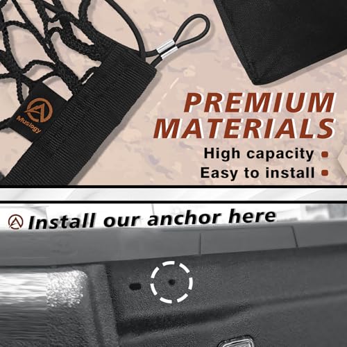 image for Muslogy Truck Bed Cargo Net Compatible with Jeep Gladiator 2020-2024 2