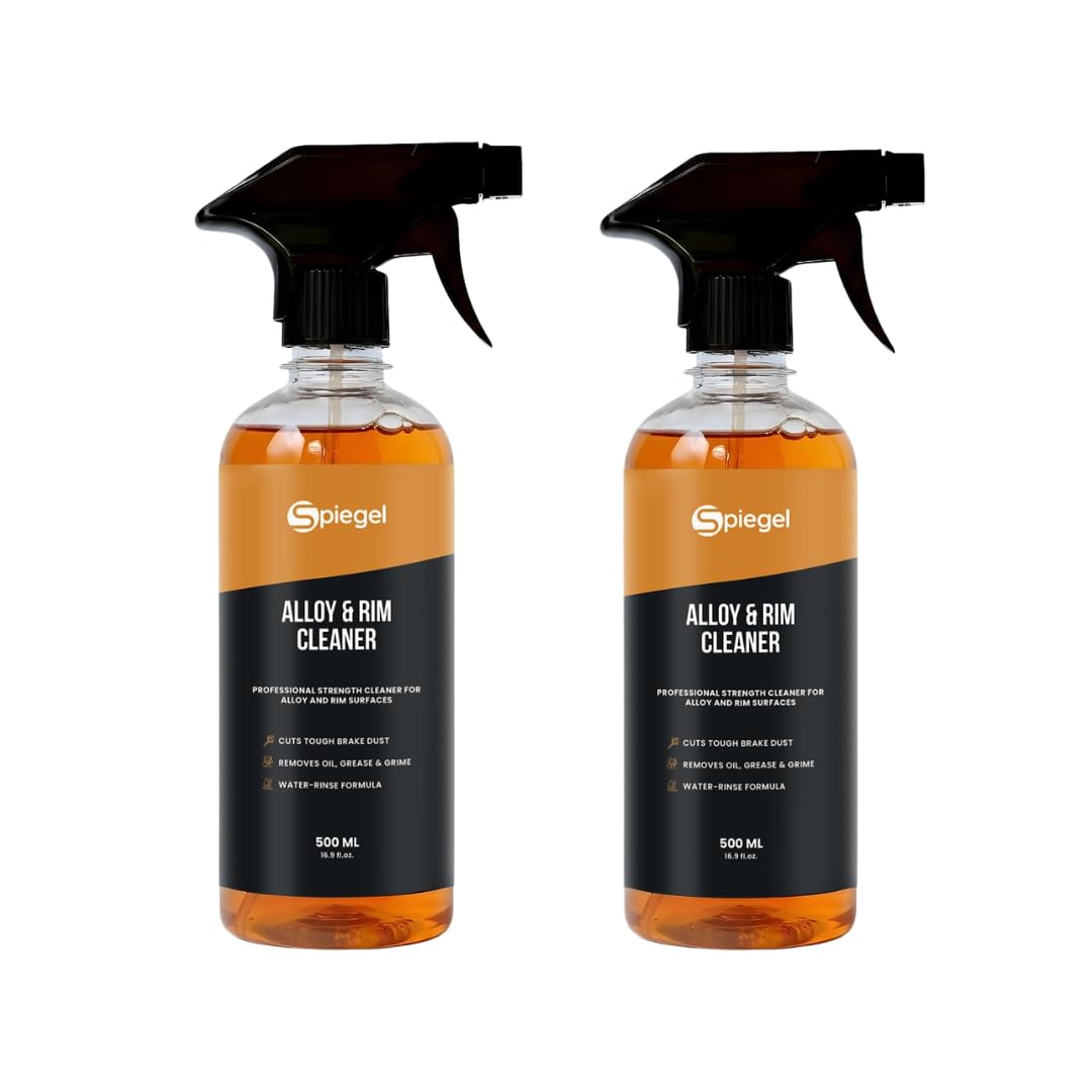 Spiegel Alloy & Rim Cleaner 500 ml | Removes Tough Brake Dust, Oil & Grease | Professional Strength Wheel Cleaner | Safe for Alloy, Chrome & Painted Rims | Water-Rinse Formula (Pack of 2)-image-16