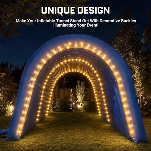 Image of OZIS 20x10x10Ft Large Inflatable Tunnel Sports Tunnel Entrance with Powerful Blower Inflatable Tunnel Tent for Business Advertising Event Exhibition Promotion,Street,Shop,Supermarket,School(Blue)