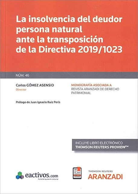 Portada de La insolvencia del deudor persona natural ante la transposición de la Directiva 2019/1023