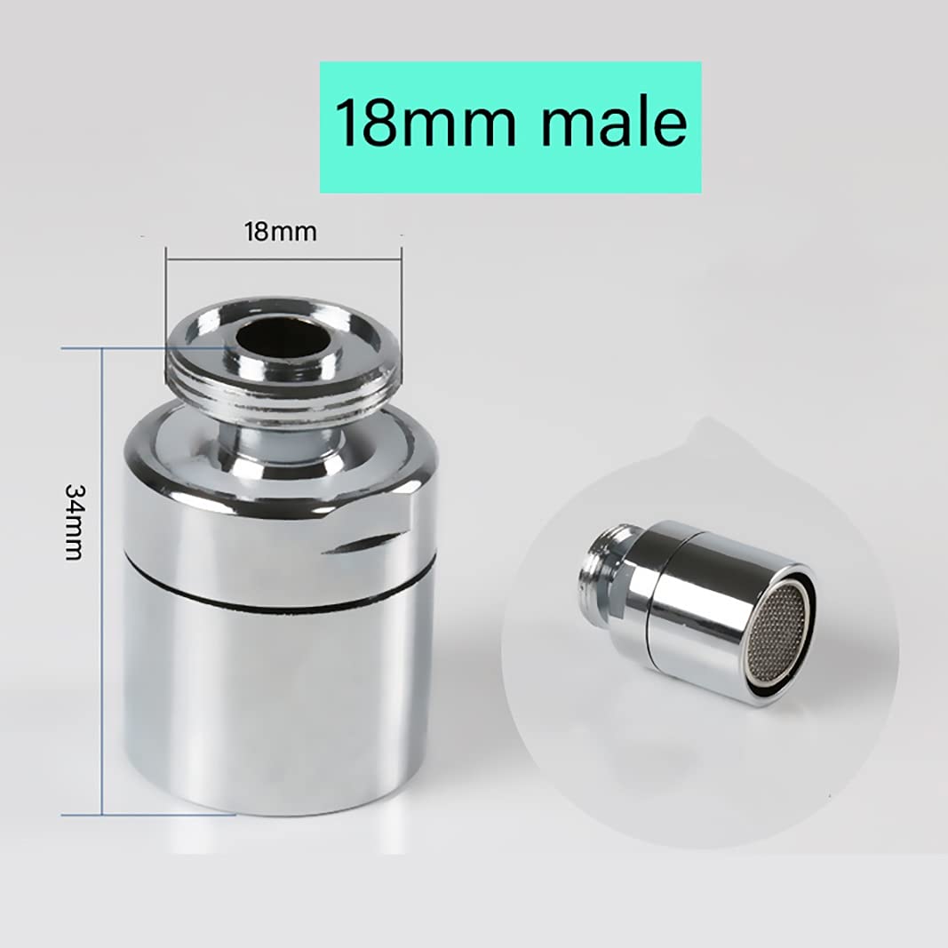 Adapter do kranu, 3-częściowy perlator do kranu kuchennego, obrotowy adapter dyszy 360 stopni, filtr perlator do kranu, gwint męski, mosiężny adapter do kranu 18 mm