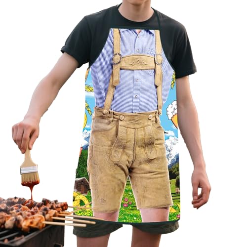 laxreheye Delantal Divertido Parrilla Hombres - Para Cocina y Repostería | Delantal De Cocina Transpirable Con Diseño Humorístico Para Bodas Navidad Picnic Camping