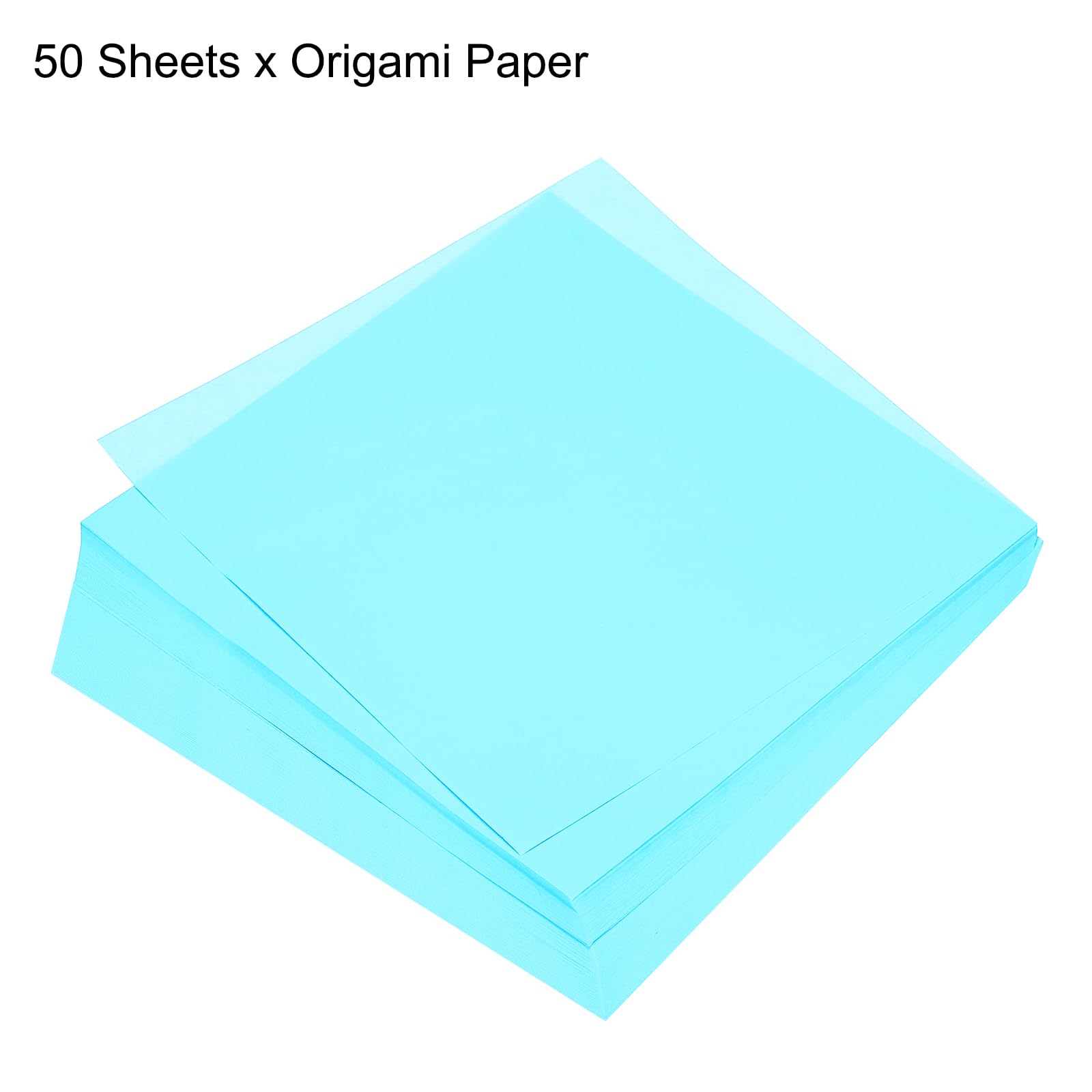 100 Feuilles Papier Origami 19,5x19,5 Cm - Double Face Bleu Lac - 70 G/m² - Pour Artisanat Et Décoration