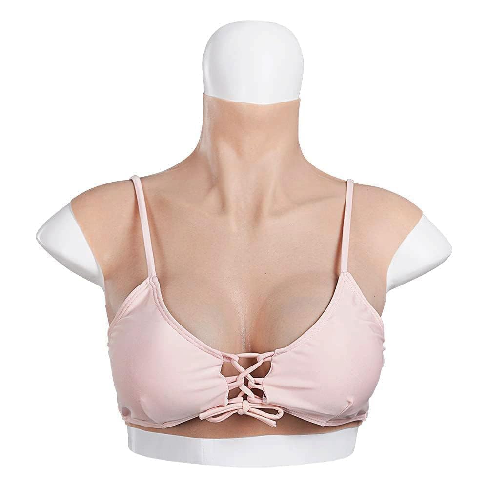 Cyomi Silicone Breast Forms Artificial Breast for Crossdresser Transgender Cosplay Drag Queen (Plus size-G cup,Ivory White)