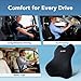 QUTOOL Lumbar Support Pillow for Car, Truck Accessories Travel Essentials, Memory Foam Back Cushion for Driving Seat, Back Pain Relief,Washable Cover, Lower Back Support Fits Most Cars(Black)