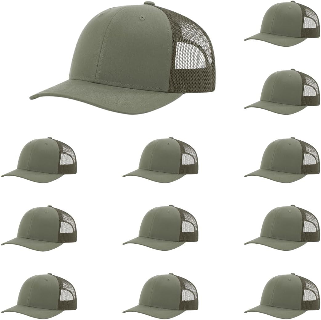 Richardson 112 Classic Six-Panel Adjustable Snapback Trucker Cap | Bulk Packs Available