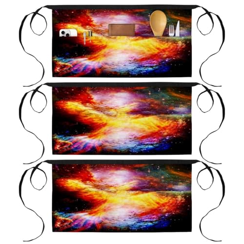 Tablier court de chef multicolore demi-tablier cuisine restaurant et bar
