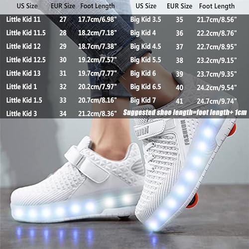 Image of AIkuass USB Chargable Led Light Up Roller Shoes Wheeled Skate Sneaker Shoes F.