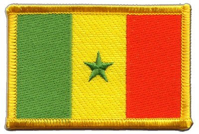 Aufnäher Patch Flagge Senegal - 8 x 6 cm