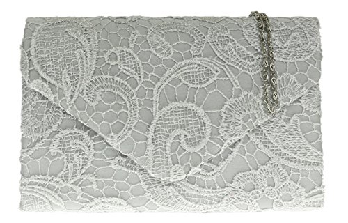Sac en satin dentelle d'embrayage compact pour ranger vos essentiels de soirée