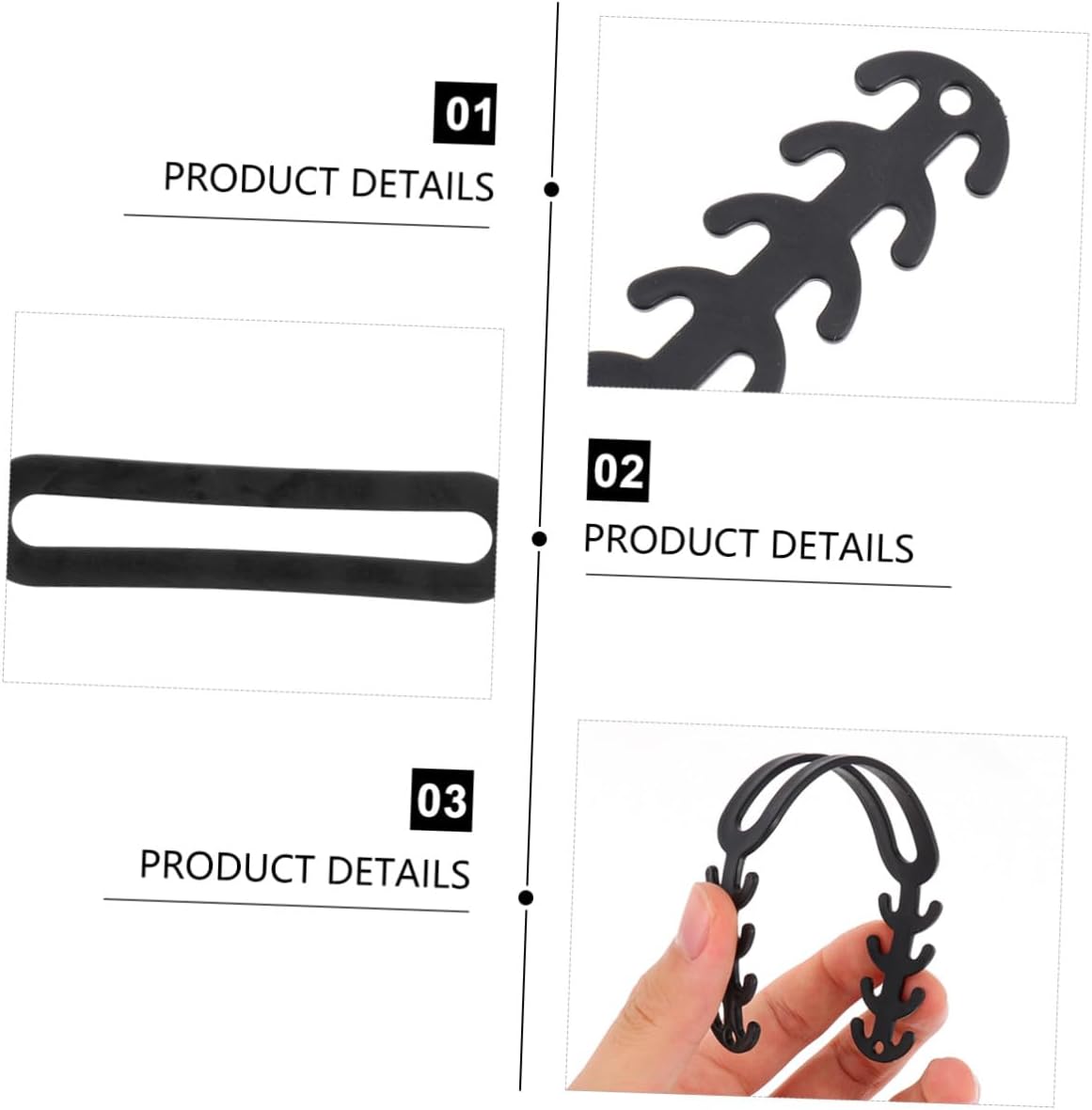 FUOYLOO 20pcs Mask Rope Buckle and Ear Hook Extension Strap Soft Silicone Adjustable Face Mask Holder for Ear Protection Daily Use and Travel