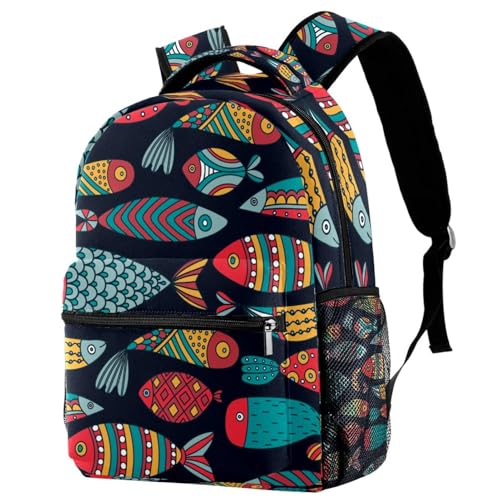 Sac de voyage décontracté poisson multicolore pour les sorties