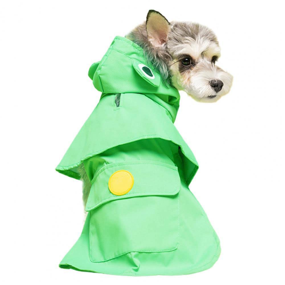 Płaszcz przeciwdeszczowy dla psów, Kurtka przeciwdeszczowa dla psa Innowacyjny wodoodporny płaszcz Wygodna i łatwa w noszeniu Artykuły zwierząt(Green,S)