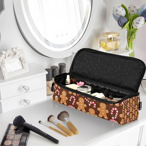 Estuche de viaje 2 en 1 para rizador y plancha de pelo con tapete resistente al calor, grande, para herramientas calientes y accesorios de cuidado capilar miniatura 7