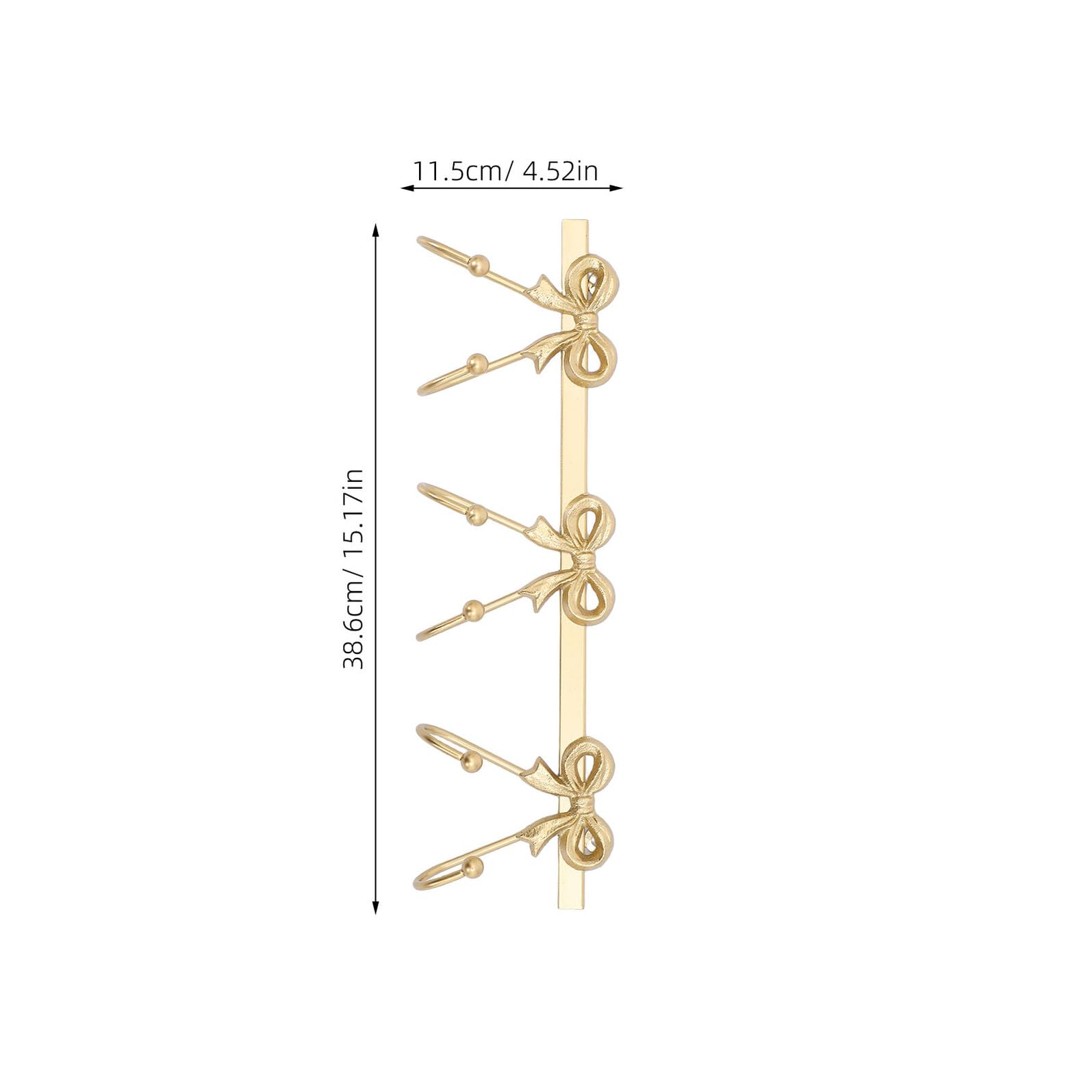 Ipetboom Gancio Di Ferro Fiocco Dorato Organizer Per Casa Da Parete Portasciugamani Rustico Per Bagno Gancio Portaoggetti in Metallo Per Cappello Borsa e Chiave
