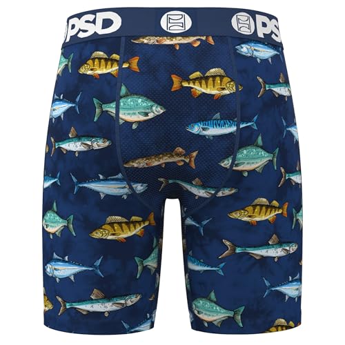 PSD Men's Boxer Briefs - Fresh Waters, 7 Inch Inseam, Moisture-Wicking, 4-Way Stretch, Boxer Briefs for Men, Small4