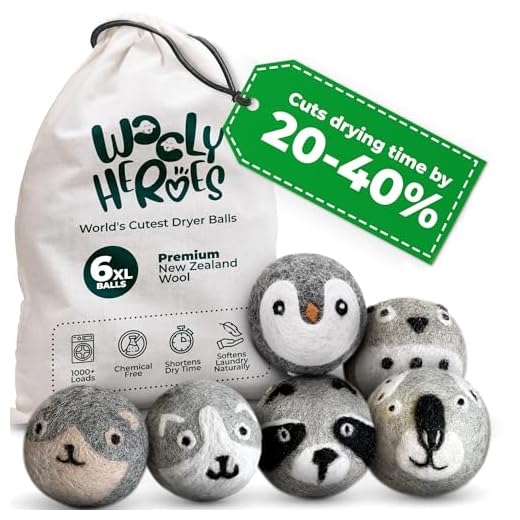 Wooly Heroes Dryer Balls - 100% Organic Wool - Sustainable & Eco-Friendly - Dry 1,000 Loads