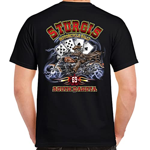 Nostalgia 2009 Sturgis Motorcycle Rally Wild Bill Spade T-Shirt Black