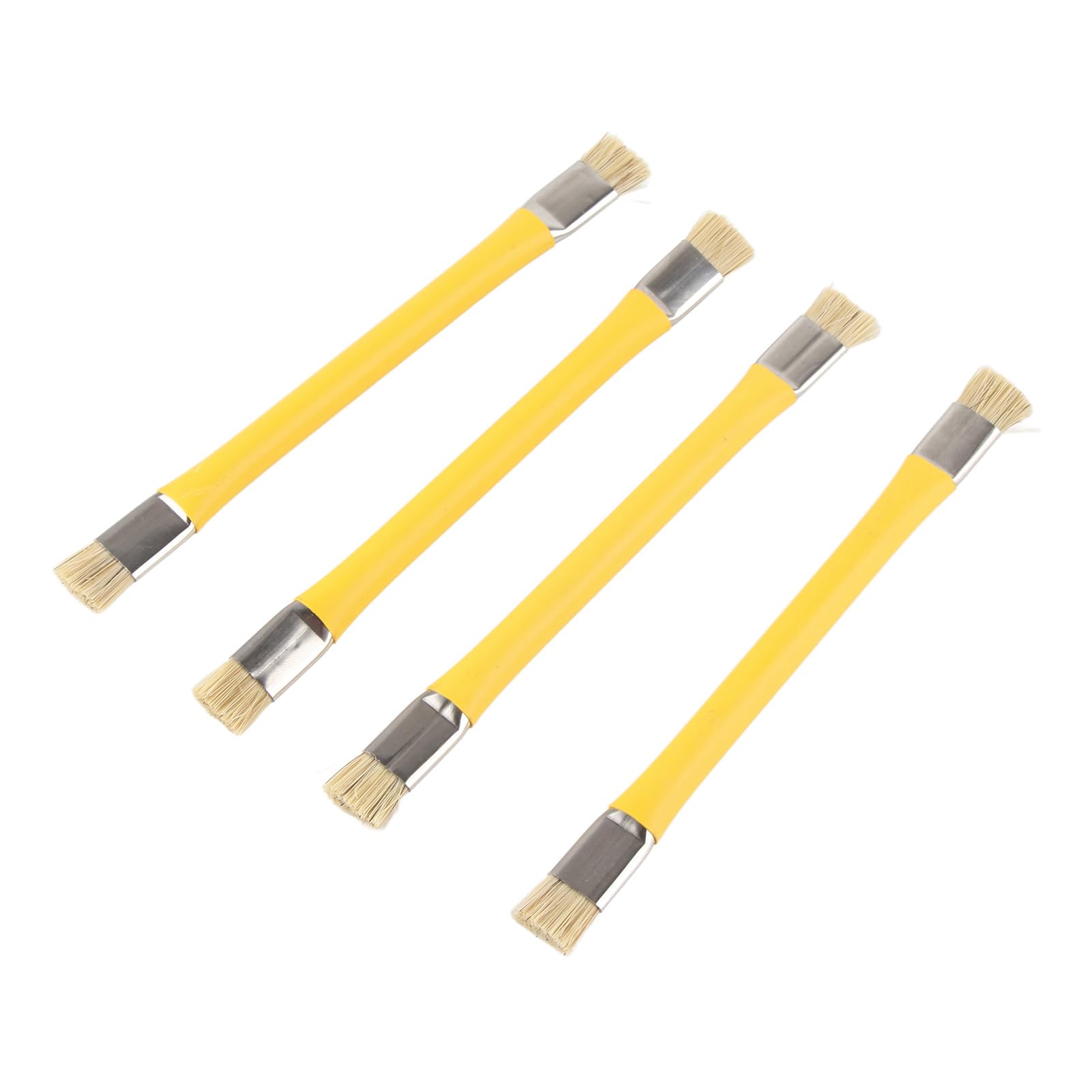 Anti Static Brush, Phone Port Cleaner Electronic Cleaning Brush Mobile Phone Soldering Cleaning Tool 4PCS Double Heads Anti Static Hard Brush for Keyboards, Cell Phone (Yellow)