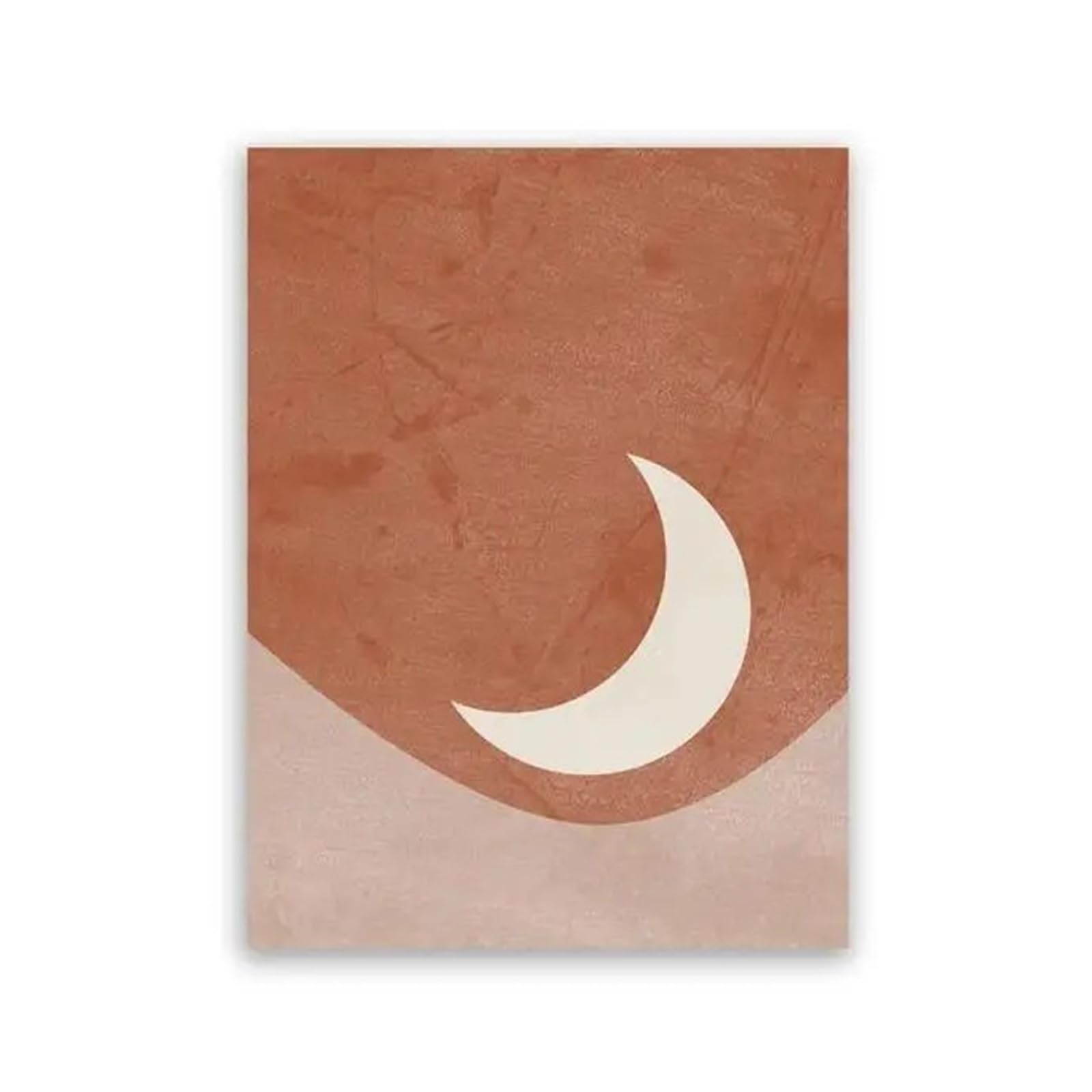 Toile abstraite terre cuite pour sublimer un mur vide, déco bohème 30x40cm