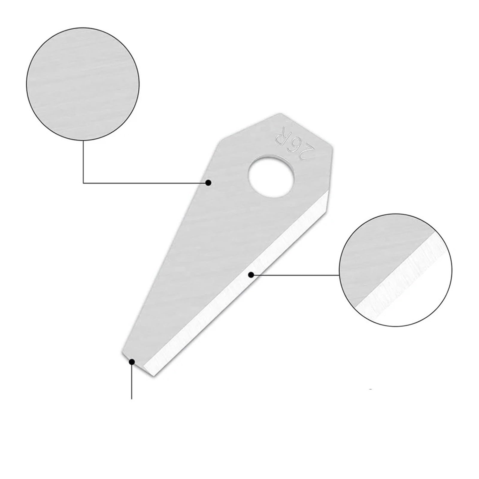 Lame De Tondeuse À Gazon, Lame De Coupe d'herbe Antirouille Compatible avec Bosch Compatible avec Indego 800 1000 1200(36PCS)