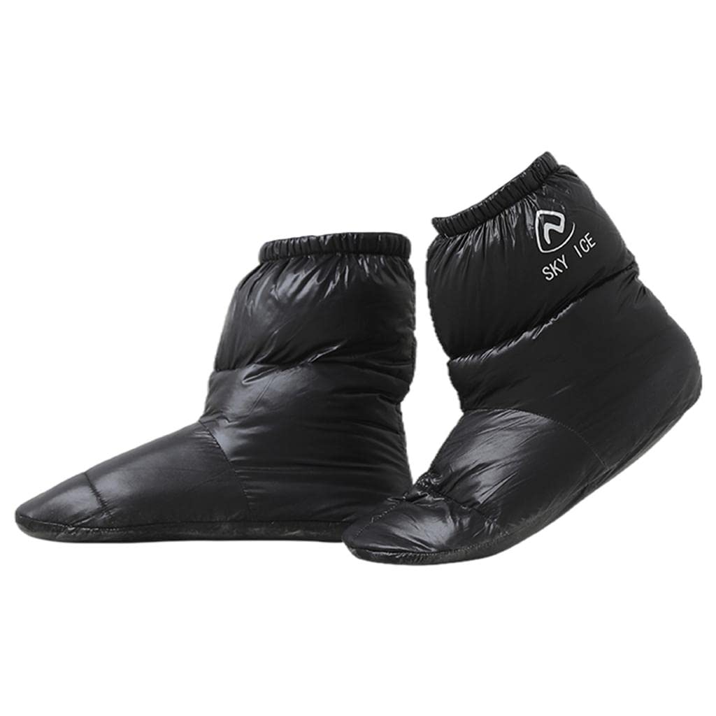 NIVAA Outdoor Camping Duck Down Slippers Sock Shoes Warmer Boot Booties Black M-picture-20