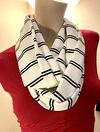 White Double Striped Scarf