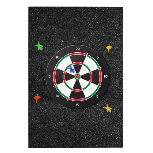Veftsvy Dartboard-Wandschutz, Selbstklebende Dartscheiben Umrandung, Gespleißt, Wandumrandung für Dartboard, Dartboard-Rückseite, Filz-Wandfliesen, Kork-Dartboard-Rückseite