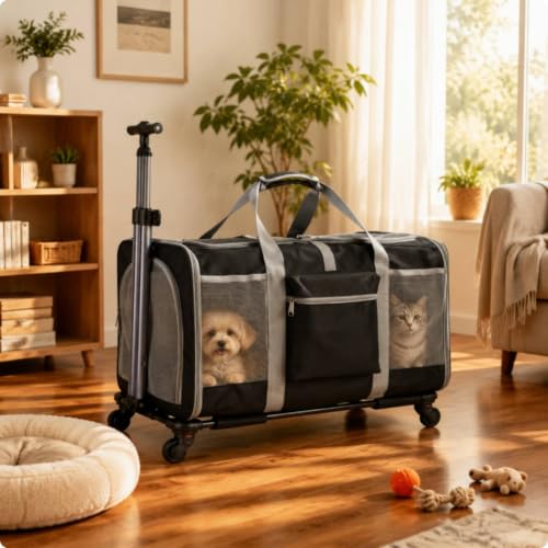 Bolso de transporte con ruedas, maleta plegable y resistente para veterinario 4