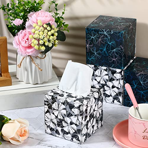 Rtteri 12 Packs 960 Sheets Tissues Cube Box Square Facial Tissues 2 Ply Soft Tissue Paper Bulk Floral Tissues Pocket Tissues Car Tissue Holder For Car Toilet Household School Bedroom Family (Vintage) #TOP1