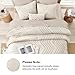 Litanika Oversized King Comforter Set Super King Size 120x120, 3 Pieces Beige Chevron Tufted Solid Bedding Comforter Sets, Fluffy Bed Set