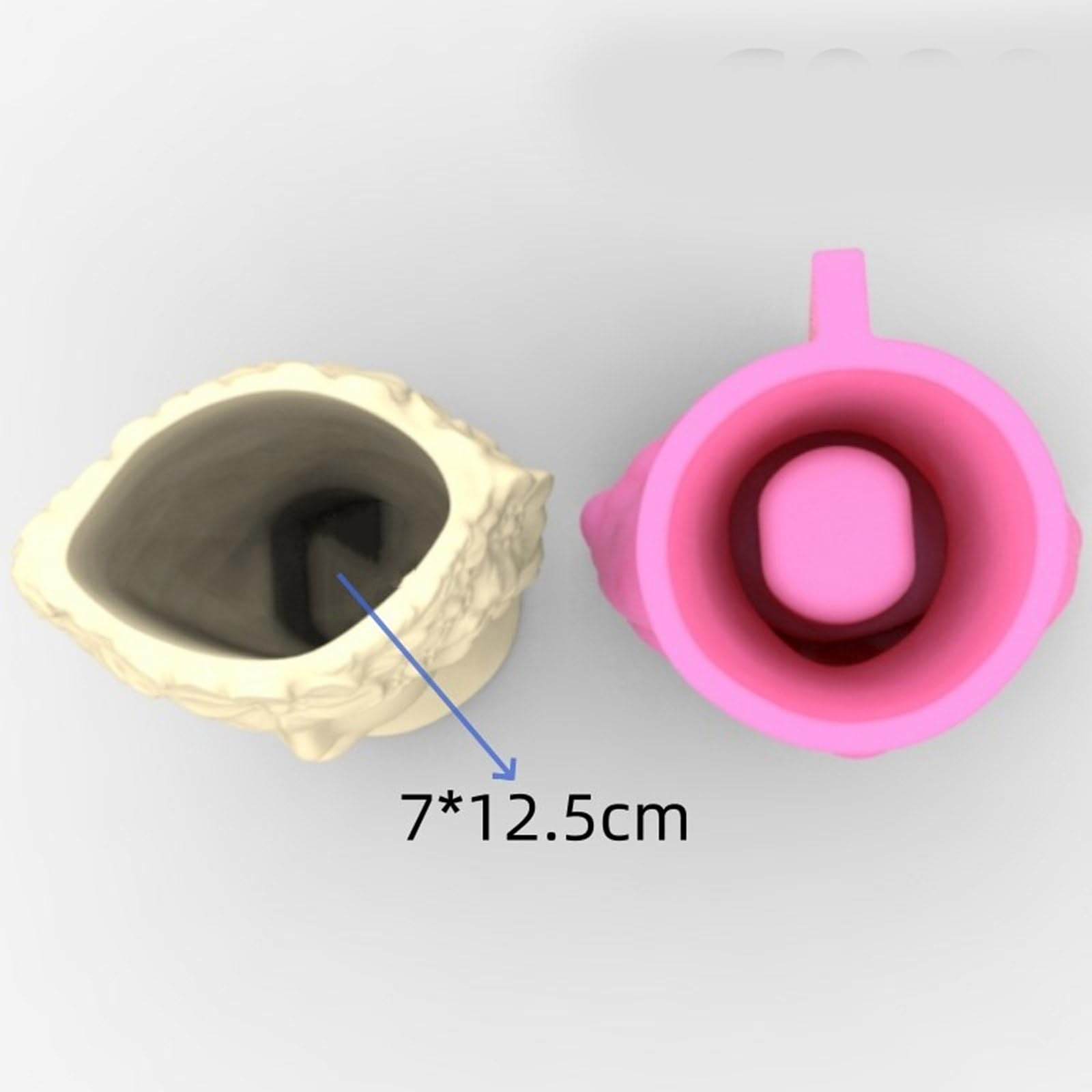 Moldes para macetas, moldes para jarrones, forma de figura humana, flexible, textura de silicona para florero