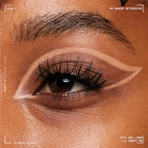 Image of NYX PROFESSIONAL MAKEUP Epic Ink Liner, Waterproof Liquid Eyeliner with Vegan Formula - Lil Toasty (Beige Matte)