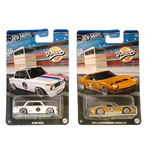 Hot Wheels Vintage Racing Club Set de 2 autos 1:64 miniatura 1