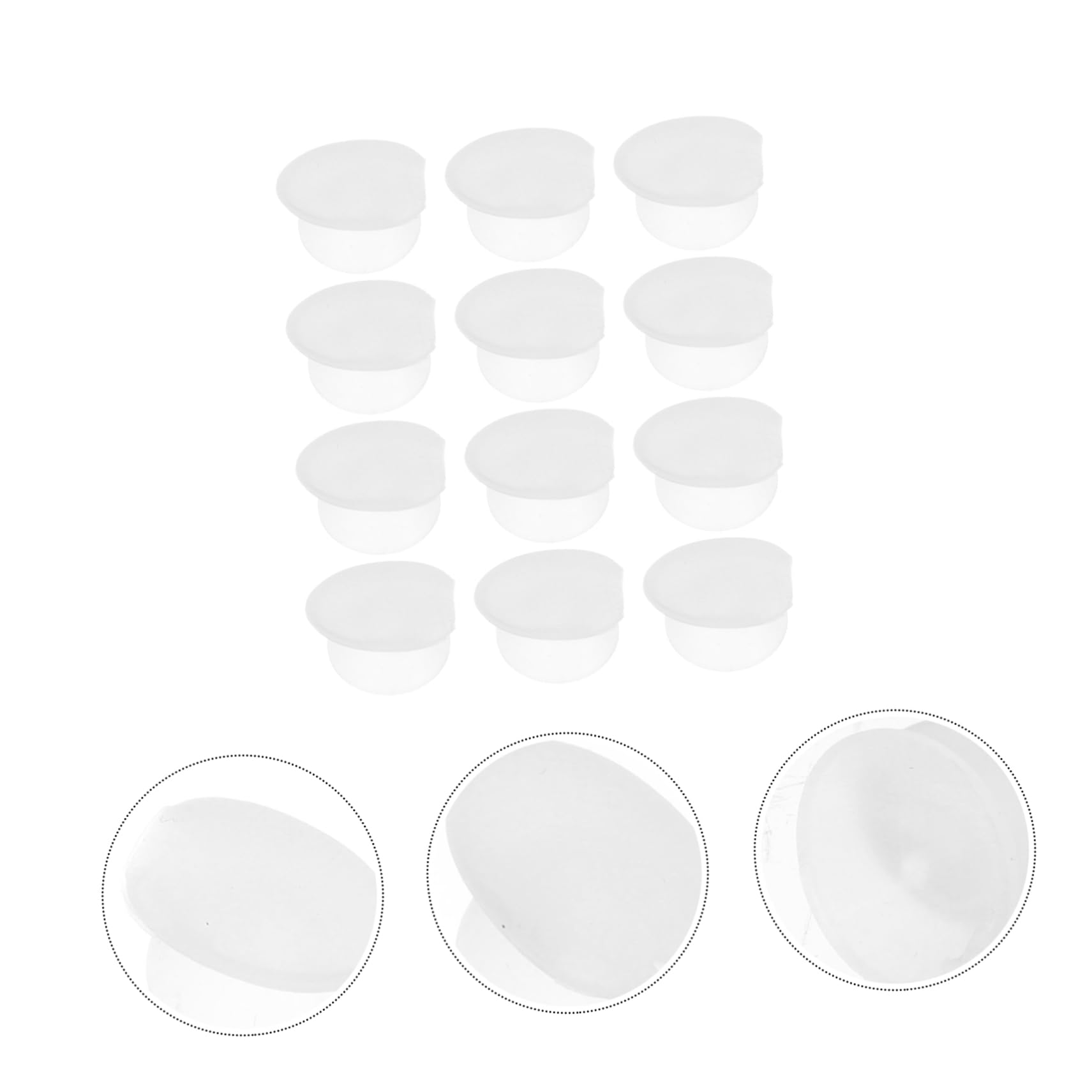 IWOWHERO Silicone Brush Covers 12pcs Lip Brush Protectors Makeup Anti-lost Cover Lip Mask Ideal for Travel Home