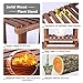 COOGOU Pine Wood Plant Stand Indoor Outdoor Multi Layer Flower Shelf Rack Higher and Lower Plant Holder in Garden Balcony Patio Living Room (4 Tiers )